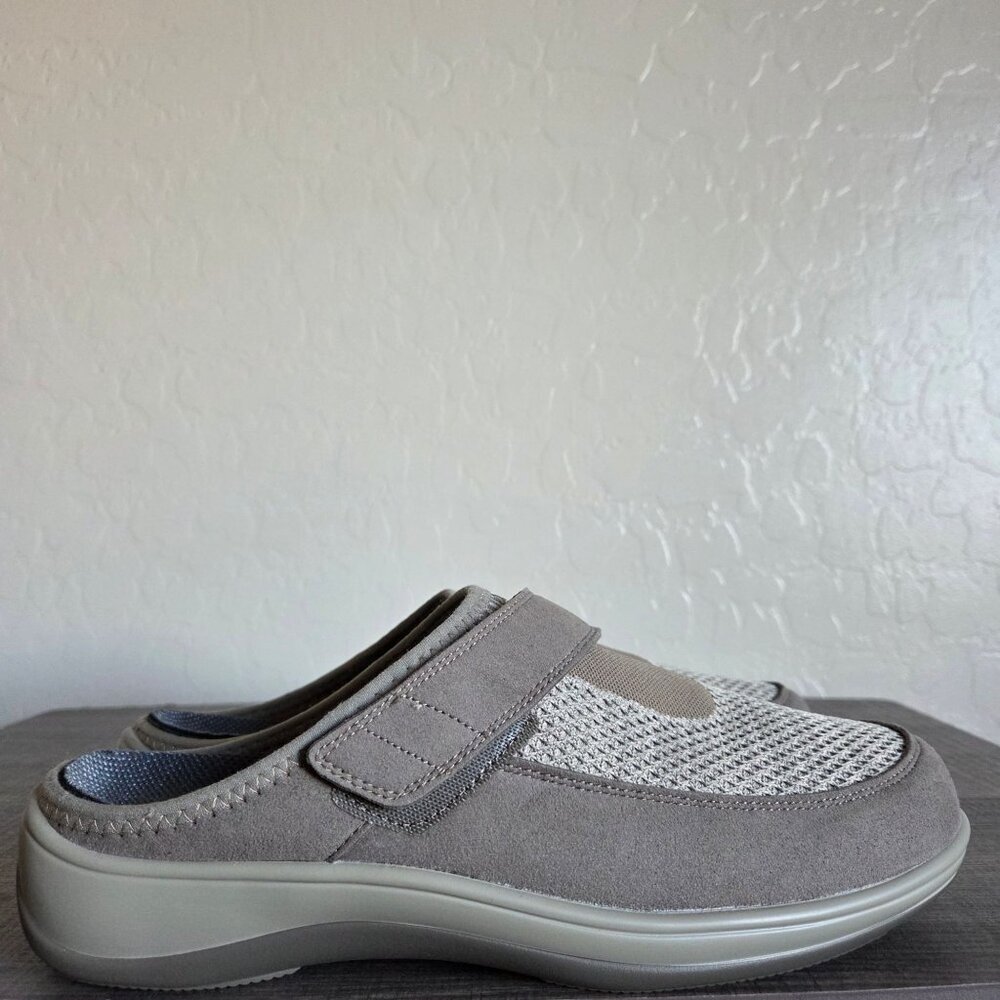 Orthofeet Louise 732 Stretch Mules Taupe Sz Women's 10.5 Orthopedic Slip-On Shoe